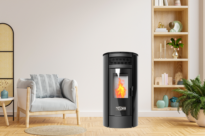 Luvì Pro 14kW – Stufa a Pellet 5 Stelle con Doppio Vetro e Braciere in Ghisa