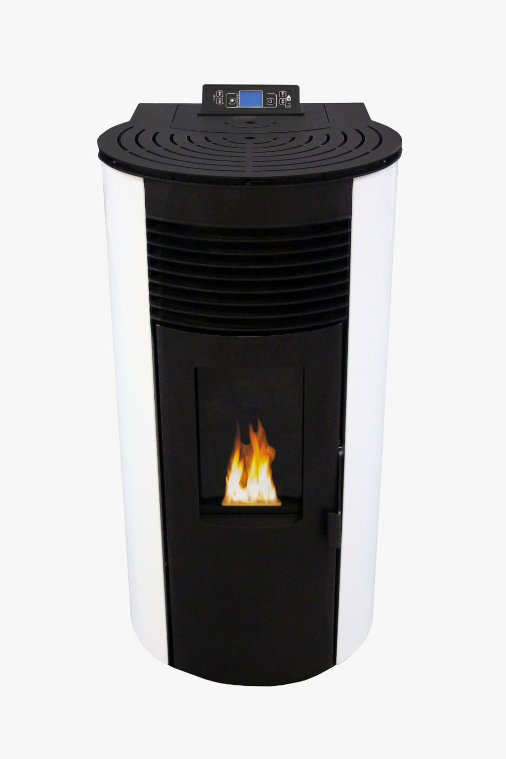 Ideale Rond 10 kW – Stufa a Pellet 5 Stelle Canalizzabile dal Design Arrotondato