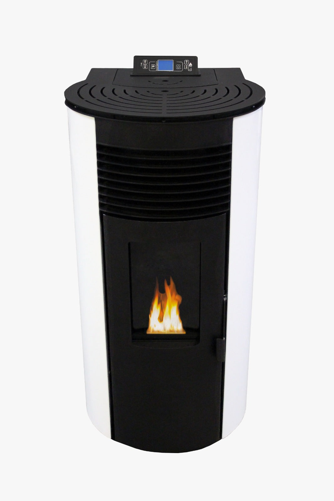 Ideale Rond 10 kW – Stufa a Pellet 5 Stelle Canalizzabile dal Design Arrotondato