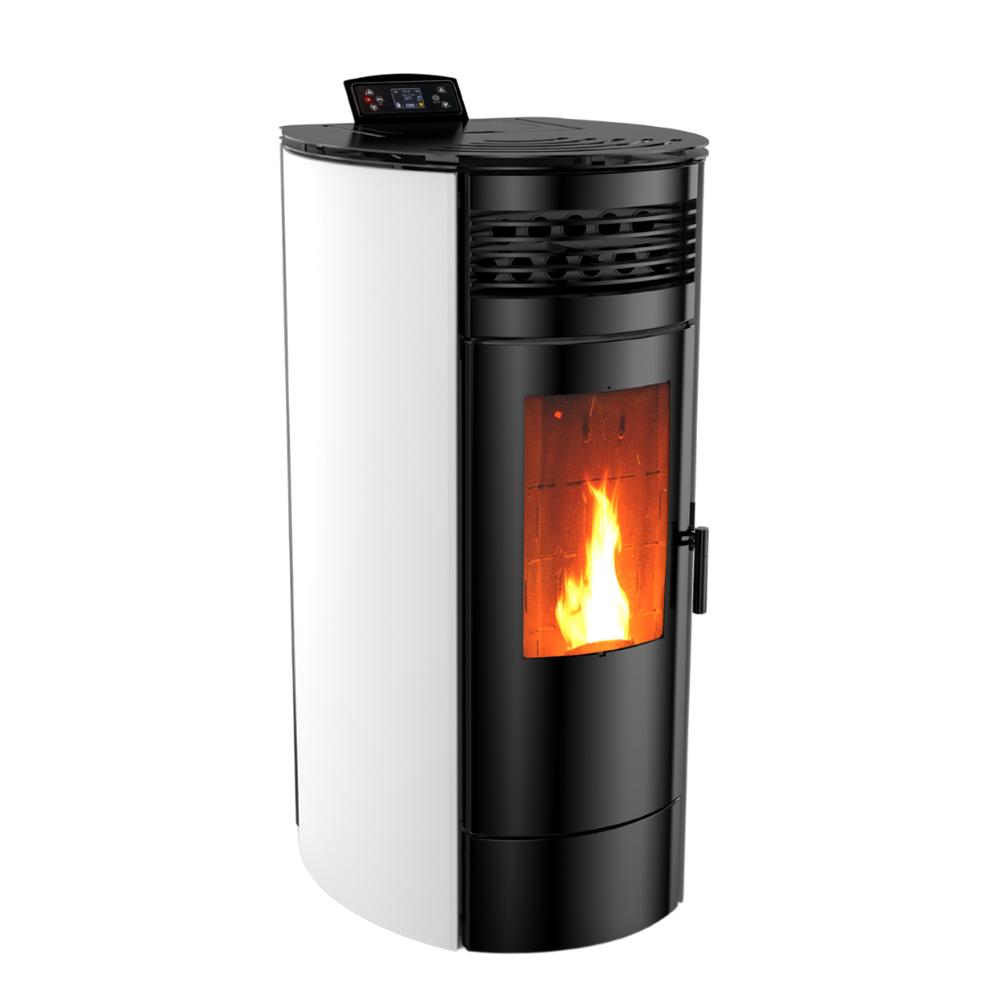 Luvì Pro 14kW – Stufa a Pellet 5 Stelle con Doppio Vetro e Braciere in Ghisa