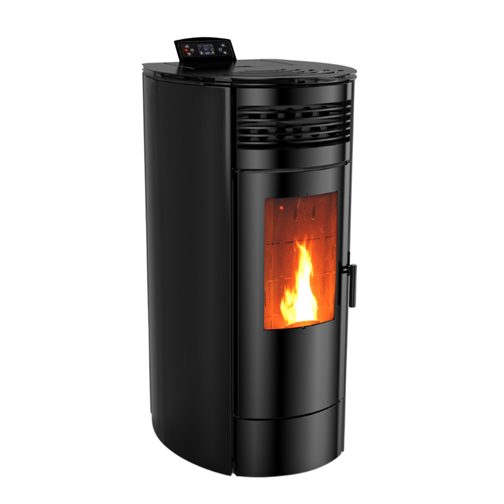Luvì Pro 14kW – Stufa a Pellet 5 Stelle con Doppio Vetro e Braciere in Ghisa