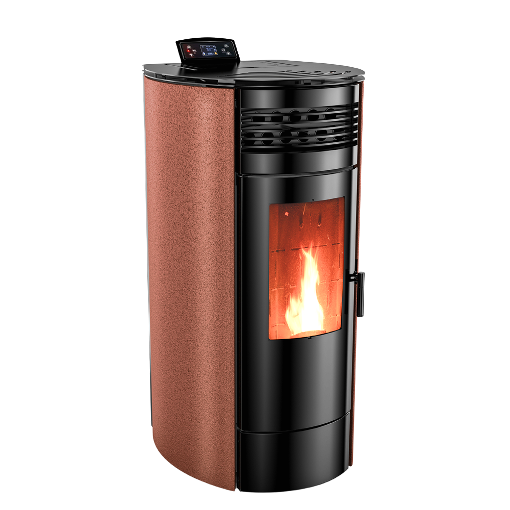 Luvì Pro 14kW – Stufa a Pellet 5 Stelle con Doppio Vetro e Braciere in Ghisa