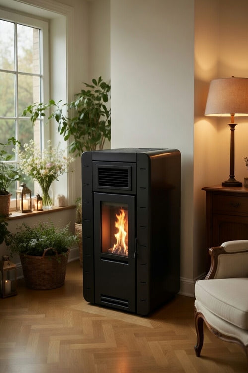 Ideale 10 kW – Stufa a Pellet 5 Stelle Canalizzabile Made in Italy